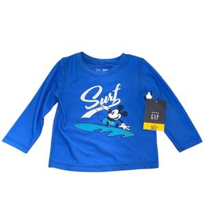 Baby Gap Disney Mickey Mouse Surfing Long Sleeve Swim Rashguard
